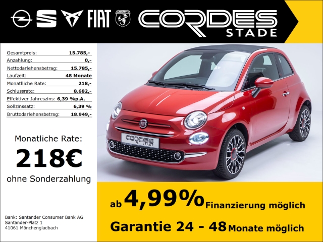 500C Cabrio RED 1.0 GSE Hybrid Navi Allwetter Klima (264)