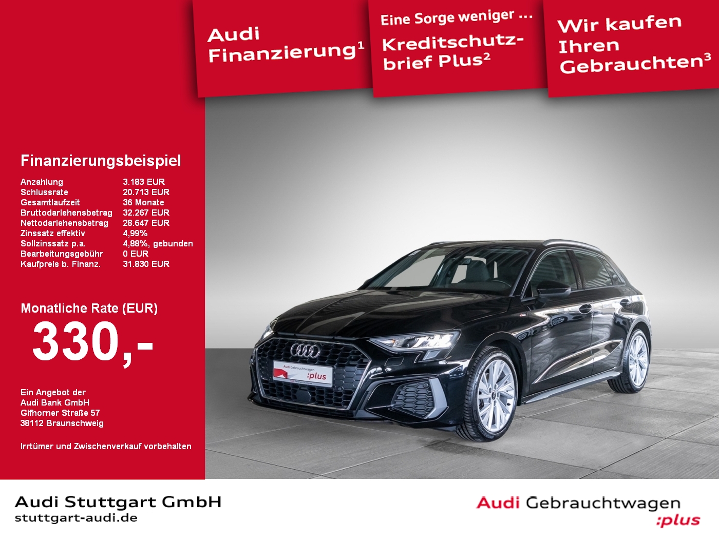 A3 Sportback 35 TDI S line LED virtCo Kamera