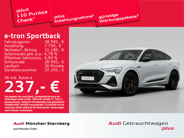 Audi e-tron Sportback 50 qu S line Black