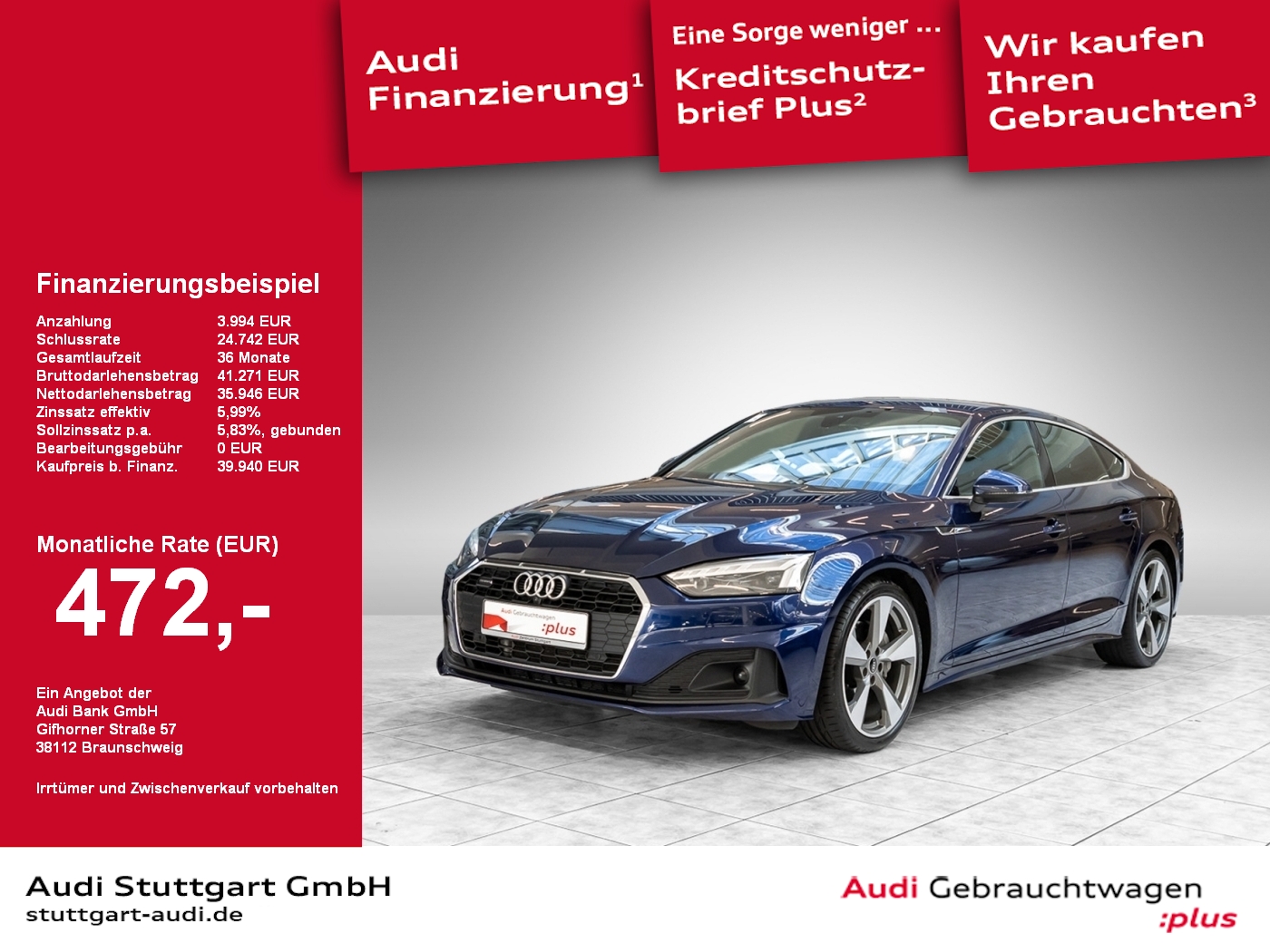 Audi A5 Sportback 40 TDI quattro