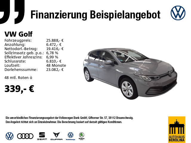 Golf 1.0 eTSI Life DSG *NAVI*R-CAM*ACC*