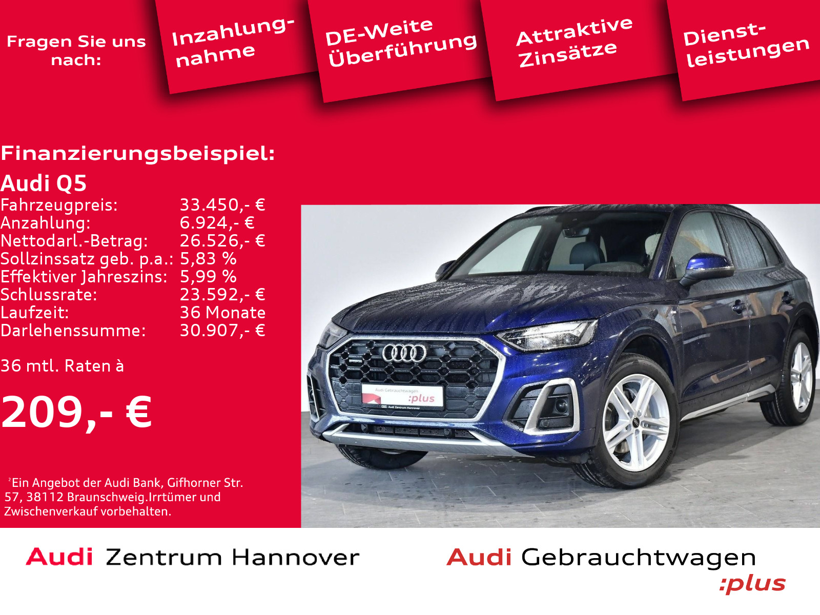 Q5 S line 40 TDI quattro AHK virtual Kamera LED