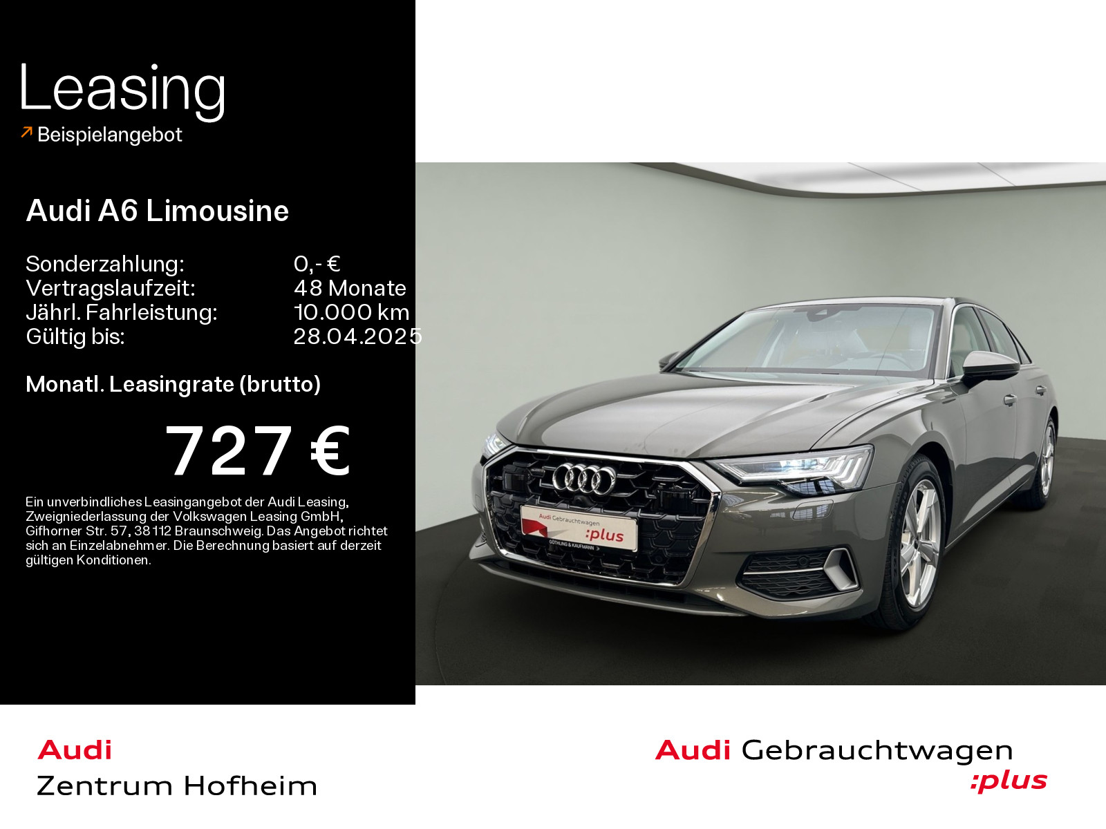 A6 Limousine 50 TDI qu advanced tip*Air*B&O*Standh*Matrix*Virtual*Navi+*ARL*360° Kamera*ACC*Sitzlüftung*