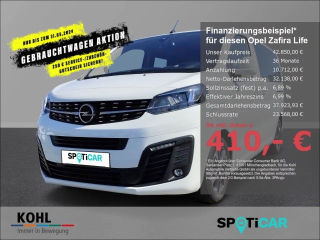 Opel Zafira 2.0 Life Tourer M Spurhalteass