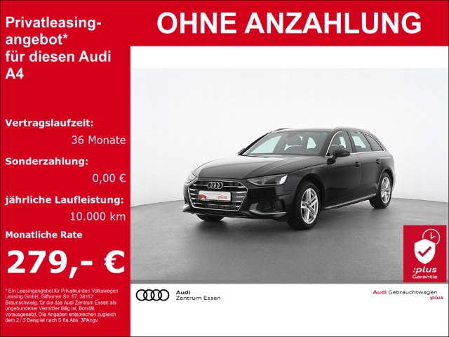 A4 Avant 35 TFSI advanced S-TRONIC LED NAV RÜFA SHZ PDC FSE Anschlussgarantie 3 Jahre 100.000 KM