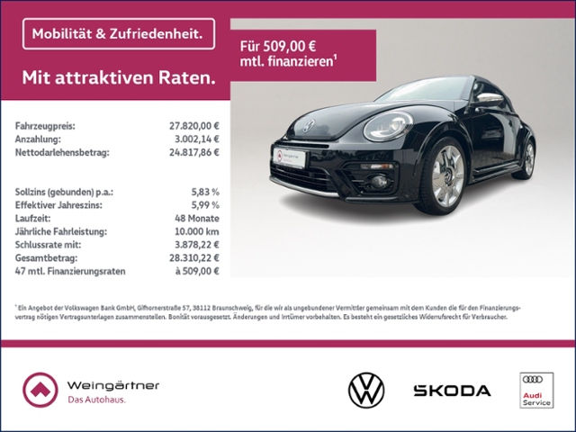 Beetle Cabriolet 2.0 TSI R-Line, Bi Xenon, Winds
