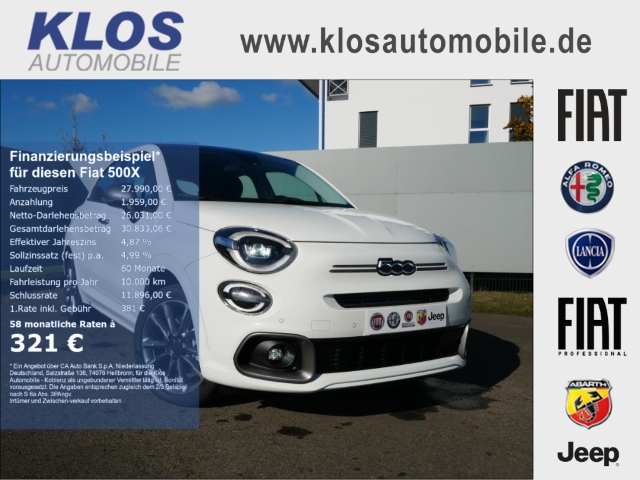 Fiat 500X 1.5 SPORT DOLCEVITA HYBRID GSE 130PS