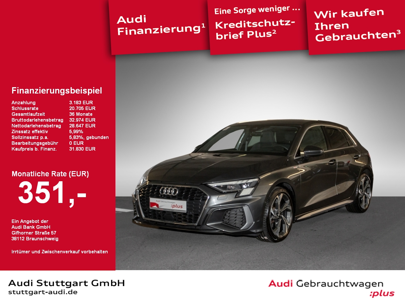 Audi A3 Sportback 35 TFSI S line