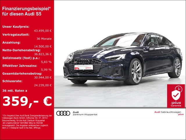 S5 SPORTBACK TDI PANO KAMERA STANDHZG VIRTUAL GARANTIE