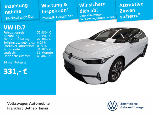 ID.7 GTX 4-Motion IQ.DRIVE HUD IQ.LIGHT Anschlußgarantie