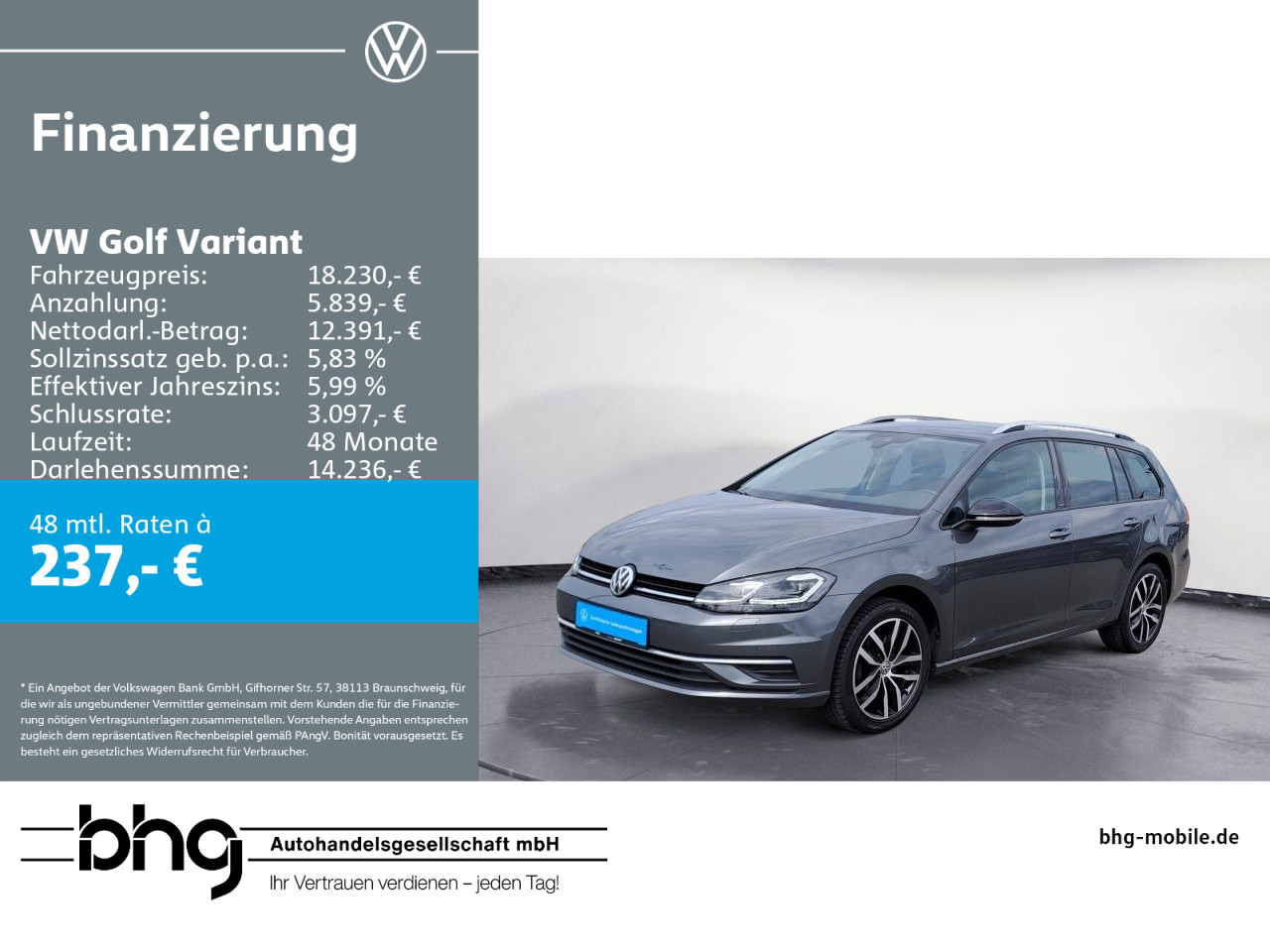 Volkswagen Golf Variant 1.0 TSI `Plus`-Paket