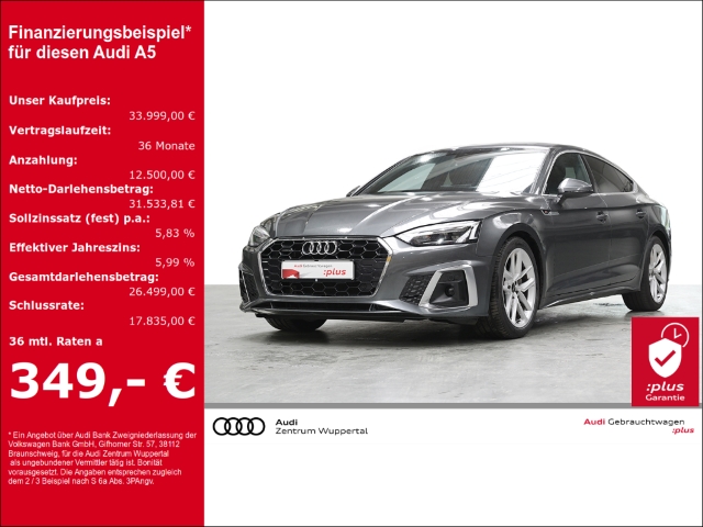 A5 SPORTBACK 40 TDI QUATTRO S-LINE STANDHZG ACC LEDER