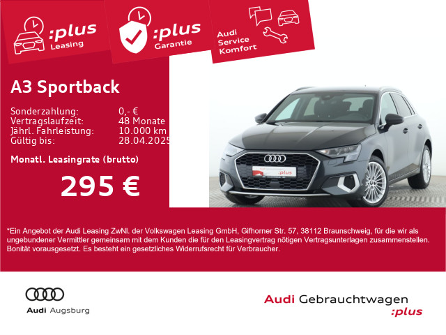 A3 Sportback advanced 35 TFSI S tr. *LED*8-fach*