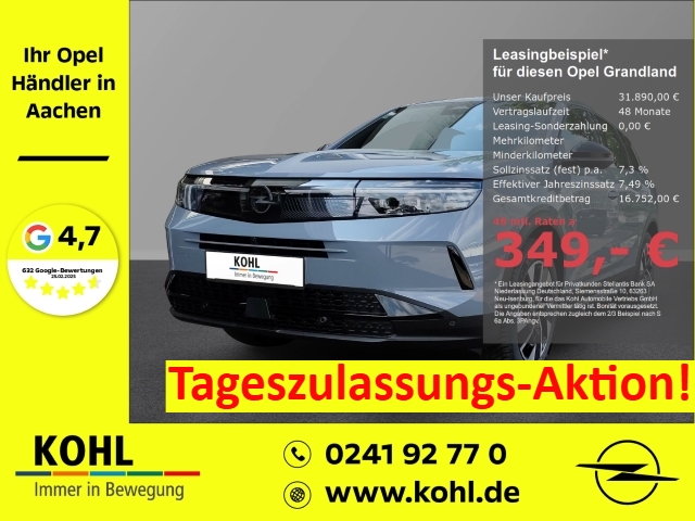 Grandland GS 1.2 48V Mild-Hybrid 145PS 360°Kamera HUD Navi