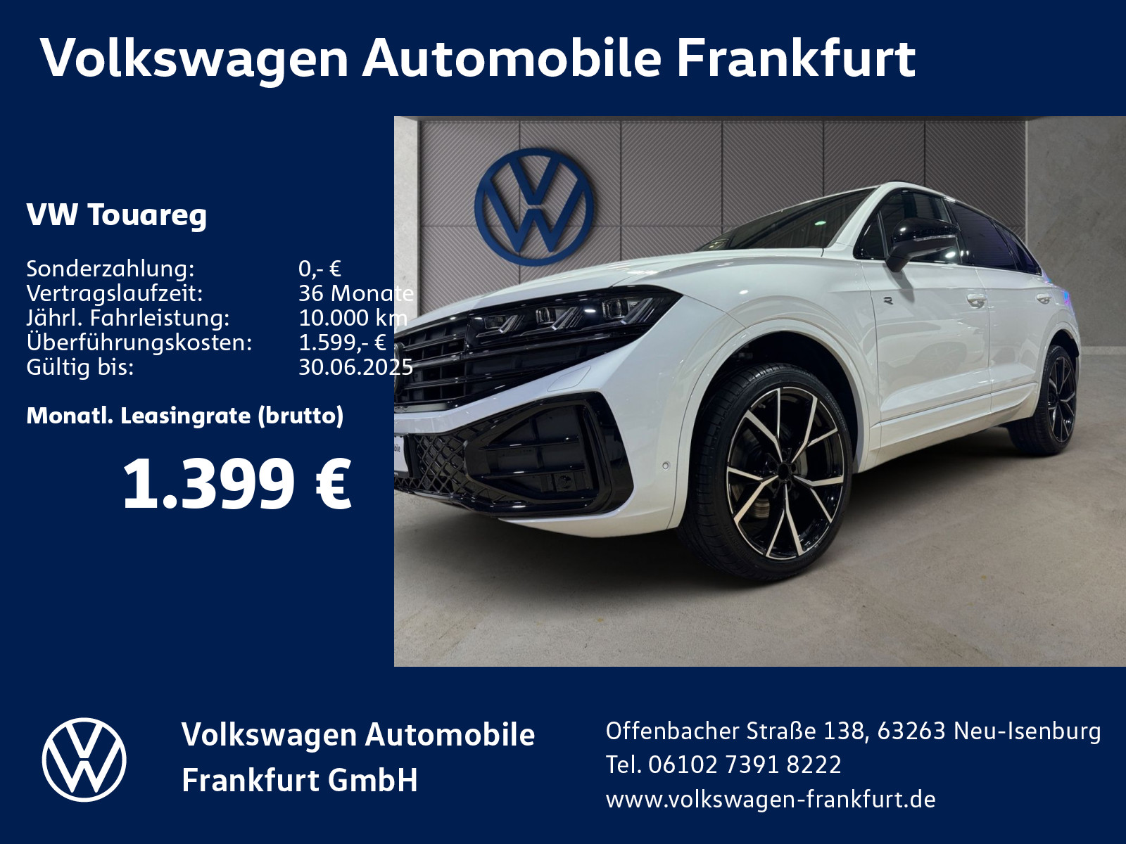 Touareg R-Line 3,0 l V6 TDI SCR 4MOTION 210 kW (286 PS) 8-Gang-Automatik (Tiptro nic)