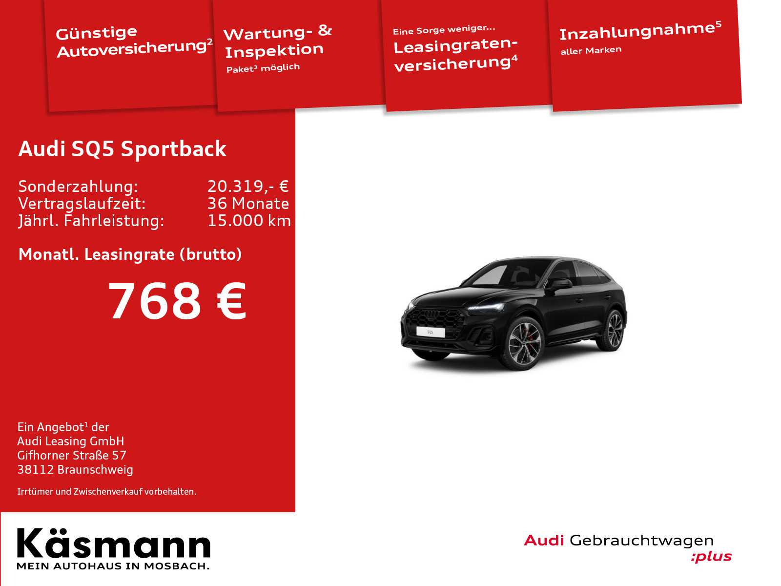 SQ5 Sportback AHK MATRIX PAN LUFT KAM