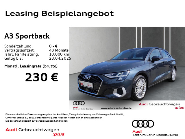 A3 Sportback 35 TFSI Adv. *GRA*Smartph.-int.*