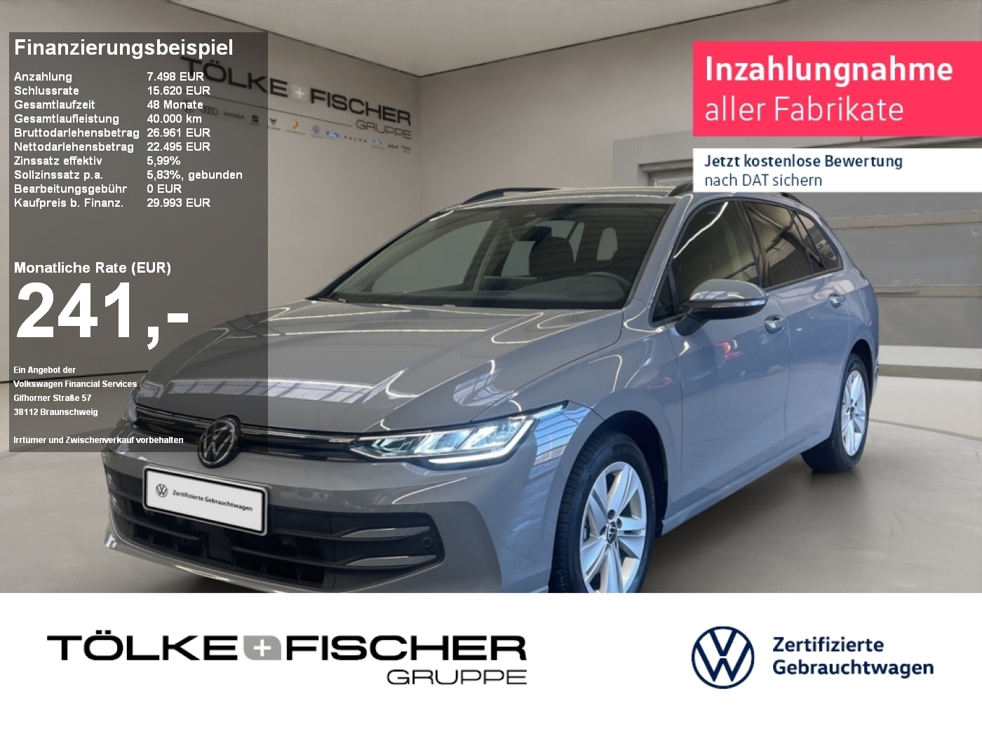 Golf VIII Variant 2.0 TDI 85 kW AHK Virtual