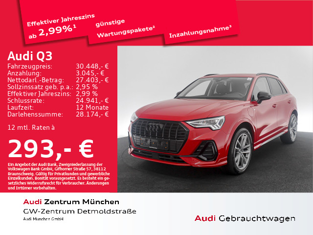Q3 45 TFSI e S tronic S line Virtual+/Navi+/LED/Kamera