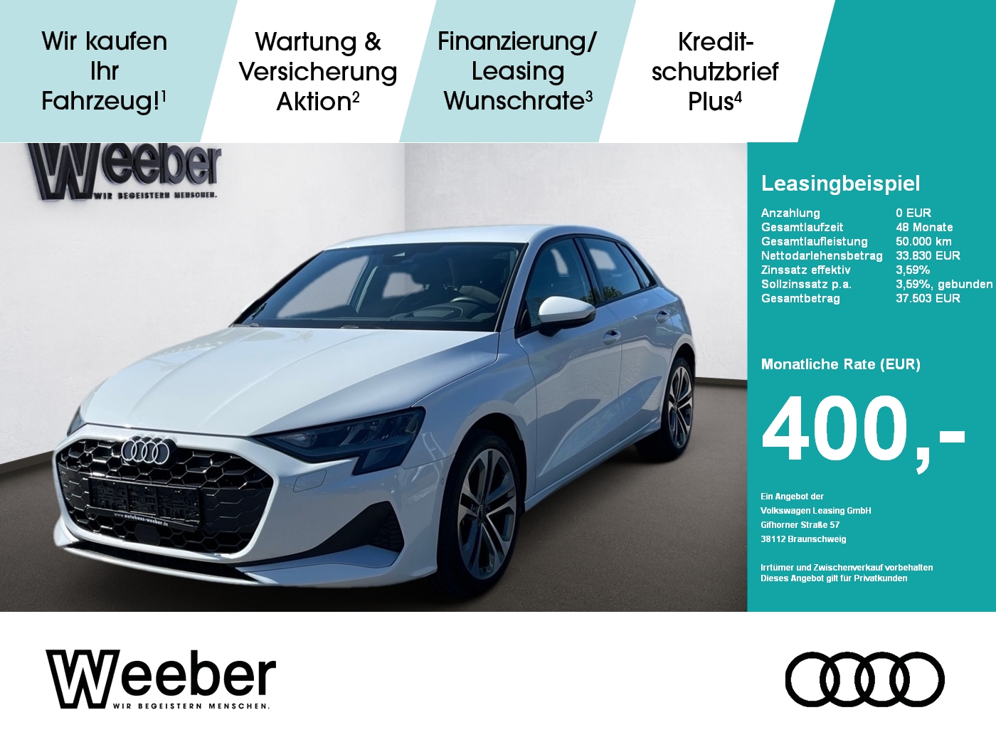 A3 Sportback advanced HUD*AHK*NAVI*RFK*SONOS*5J GAR