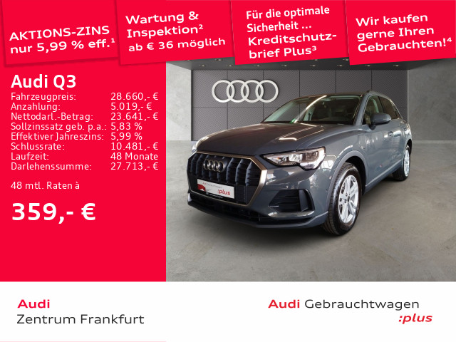 Q3 45 TFSI e S tronic Navi Panorama Tempomat DAB VC PDC