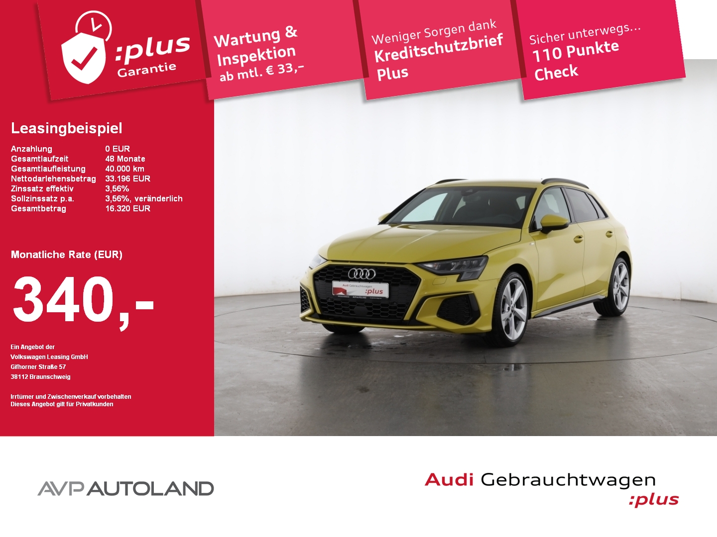 A3 Sportback 30 TDI S tronic S line MMI NAVI +