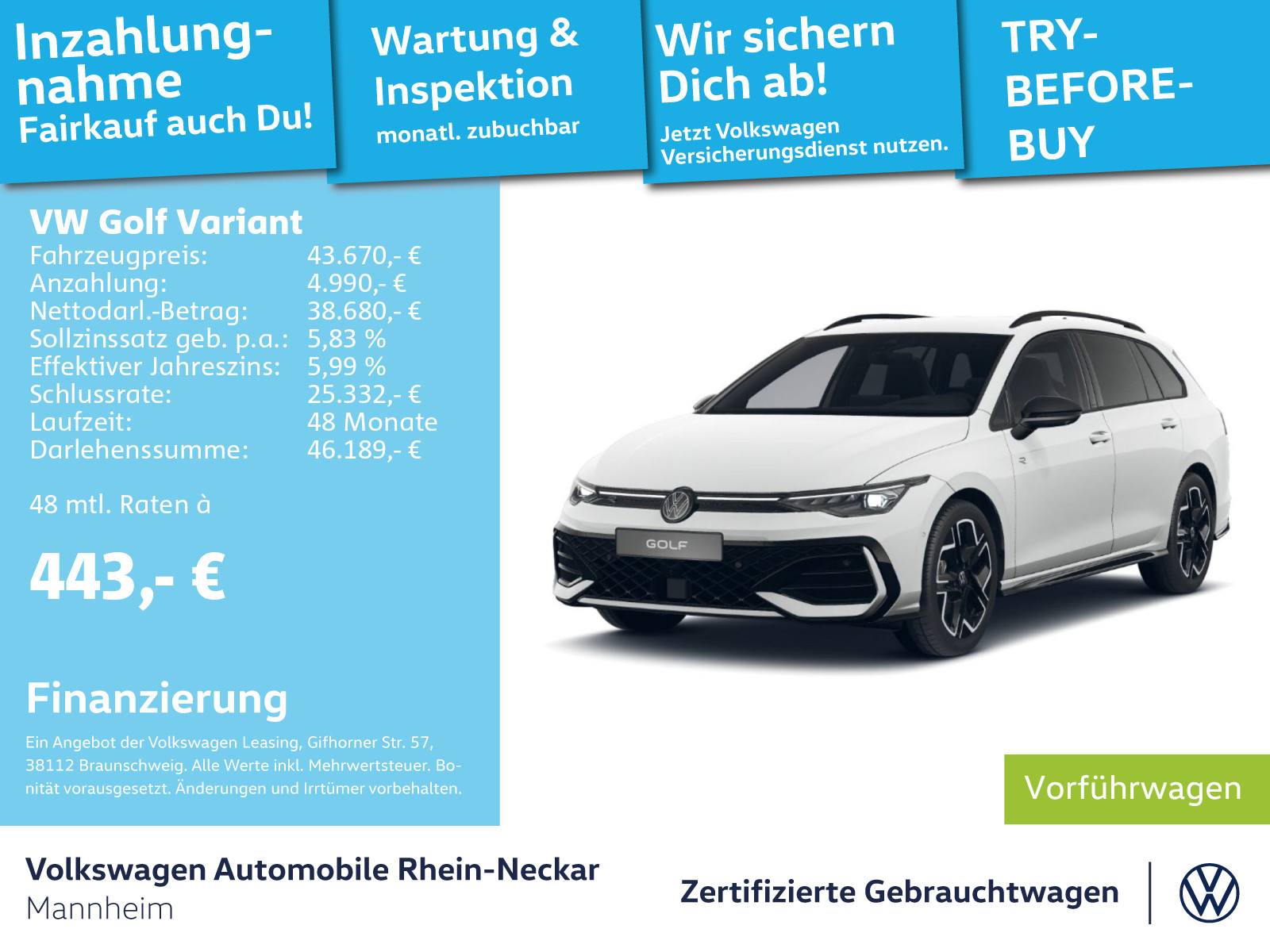 Golf Variant R-Line 2.0 TDI SCR DSG