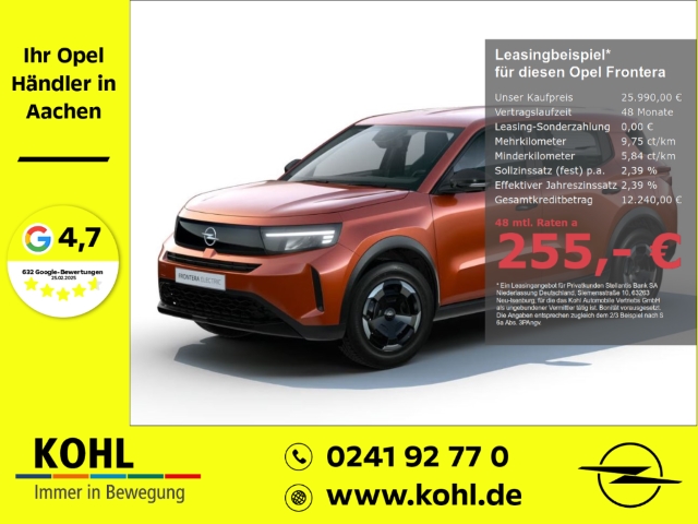 Frontera Electric Edition 113PS PDC LED Temp Klima