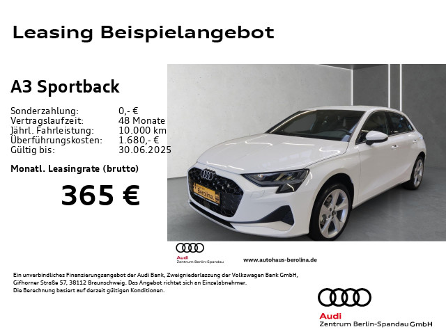 A3 Sportback 30 TFSI S Line int. S tr. *GRA*PDC+*