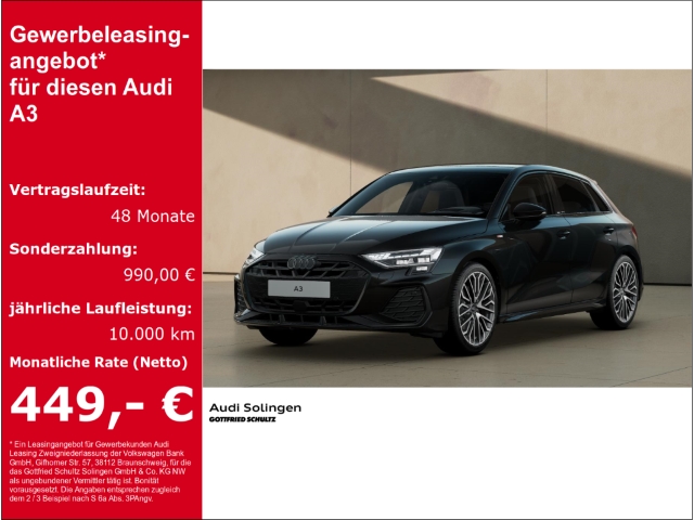 A3 Sportback 35 TFSI Matrix Pano AHK Sonos S line