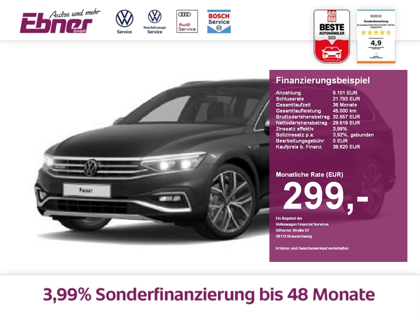 Passat Variant ALLTRACKI 4M DSG NP:69tEUR! PANO+H&K+KEYLESS+MATRIX+NAVI+APP+19 ALU!