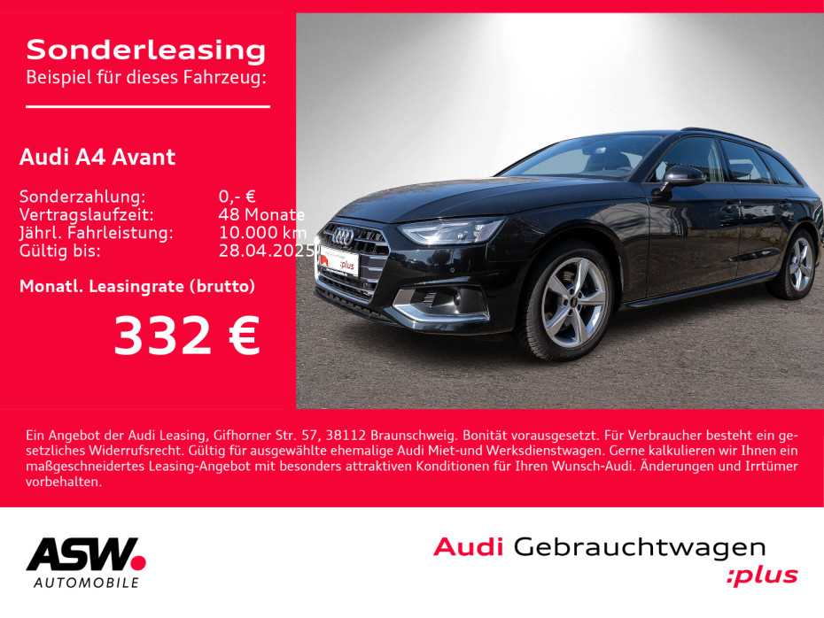 A4 Avant advanced 35TFSI Stroni Navi LED RFK ACC
