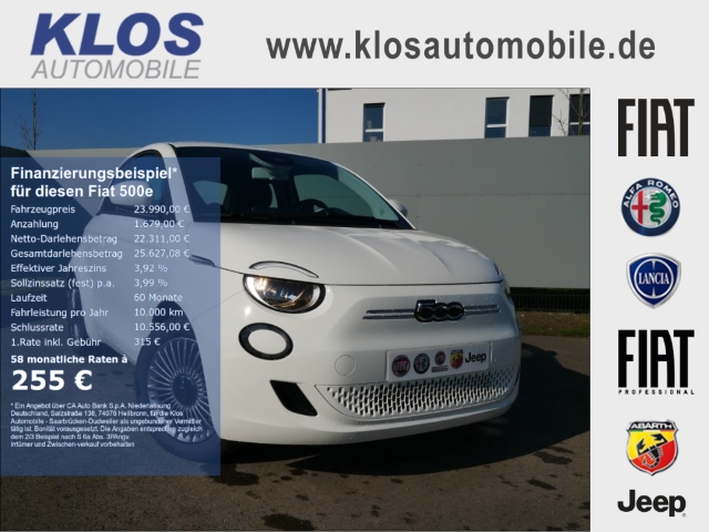 Fiat 500E ICON 42kWh PARK KOMFORTPAK