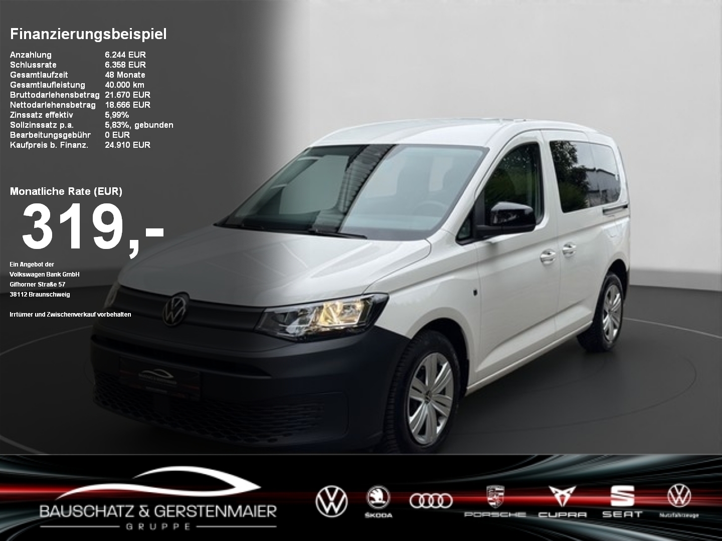 Caddy Kombi 2.0 TDI RFK*PRIVICY*GRA*KLIMA*DAB+