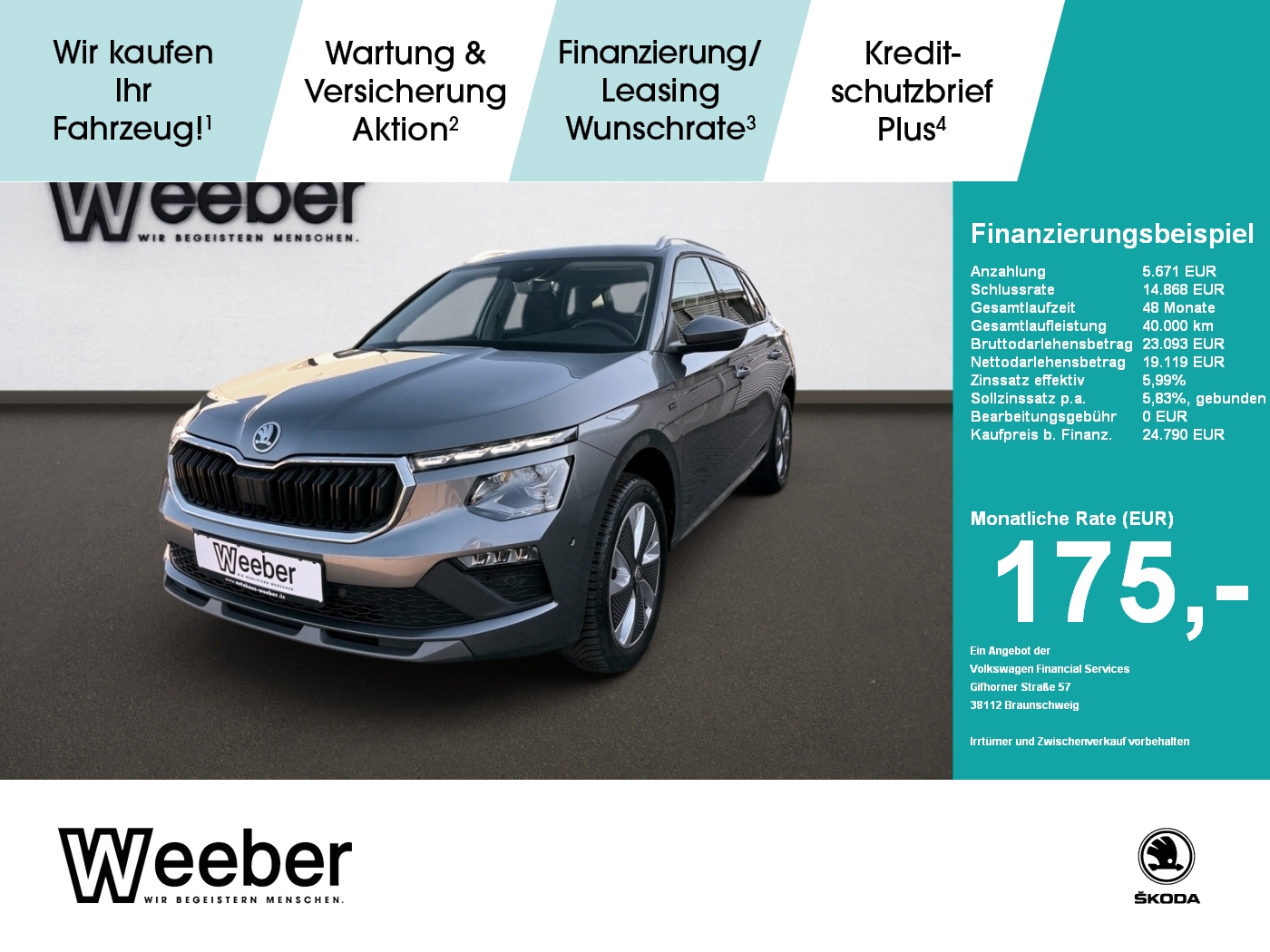 Skoda Kamiq Selection AKTIONSLEASING OHNE ANZAHLUNG