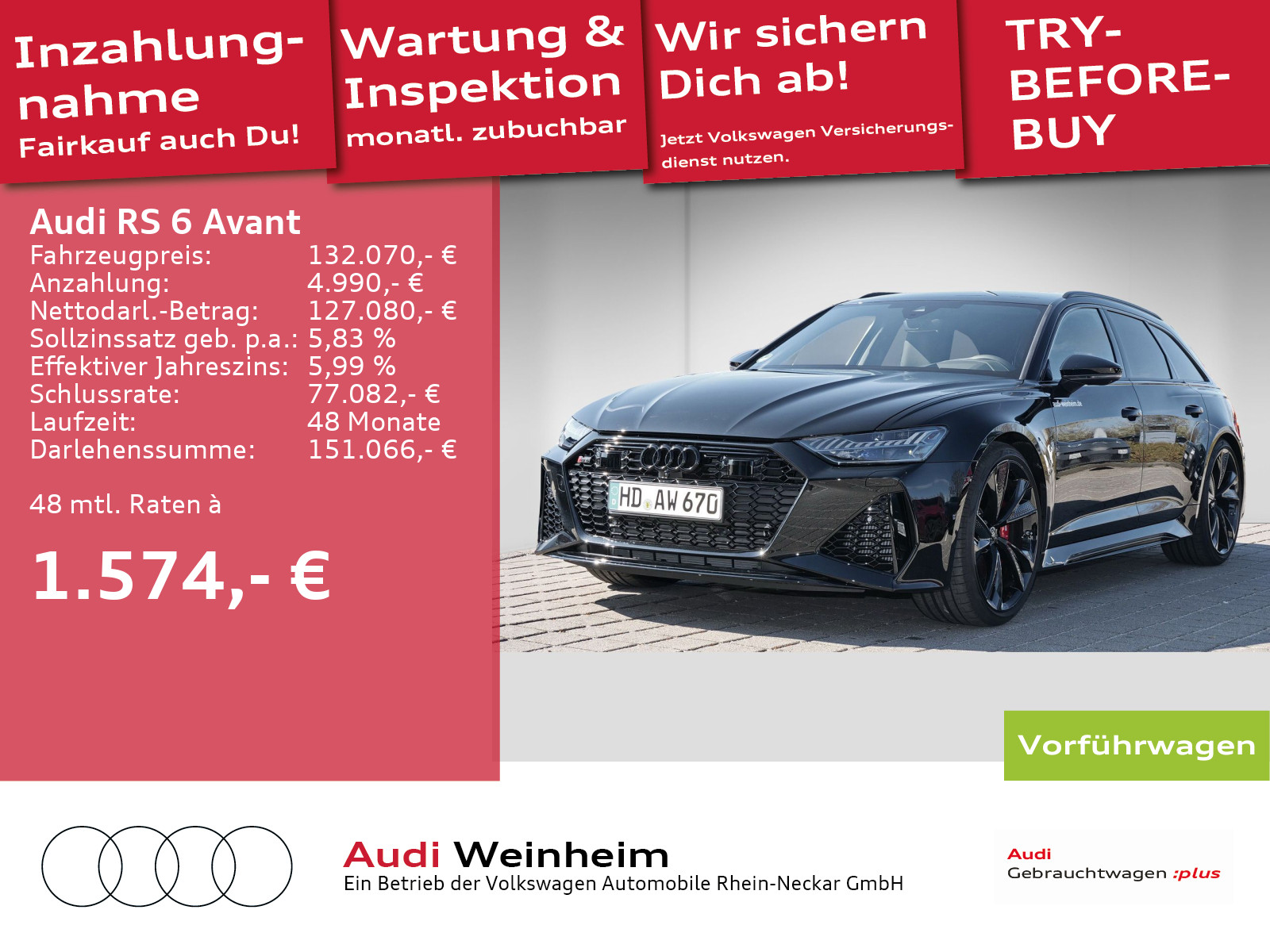 Audi RS6 4.0 TFSI quattro Avant Laserlight Premium