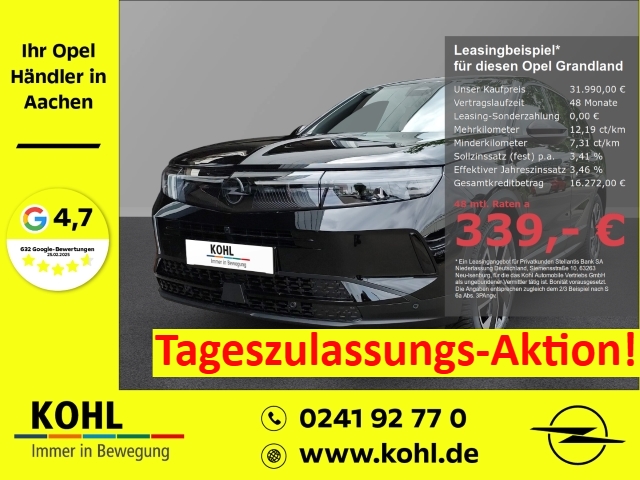 Grandland GS 1.2 48V Mild-Hybrid 145PS 360°Kamera HUD Navi