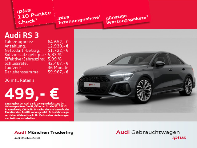 Audi RS3 Limousine TFSI qu Heckspoiler Carbon