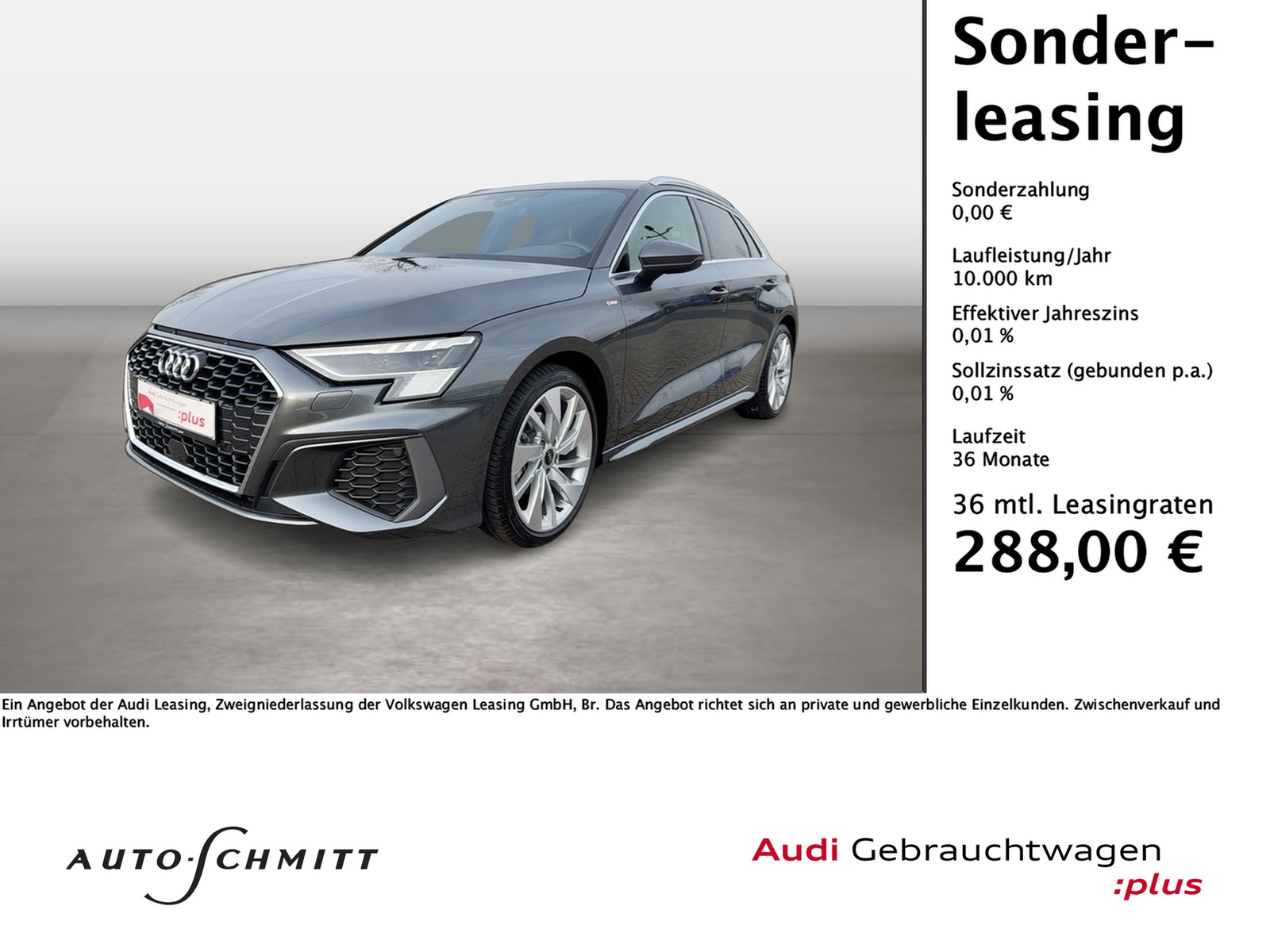 A3 Sportback 30 TFSI S line Matrix LED Smartphone Interface Teilleder