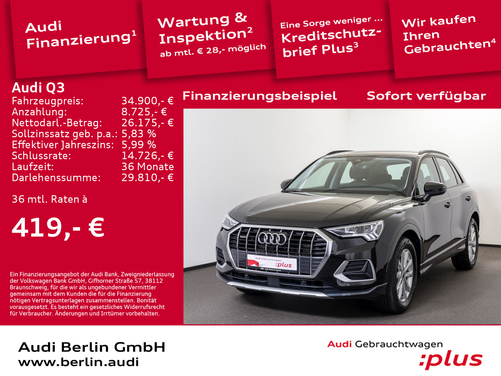 Q3 advanced 45 TFSI qu.S tr. LED SONOS NAVI