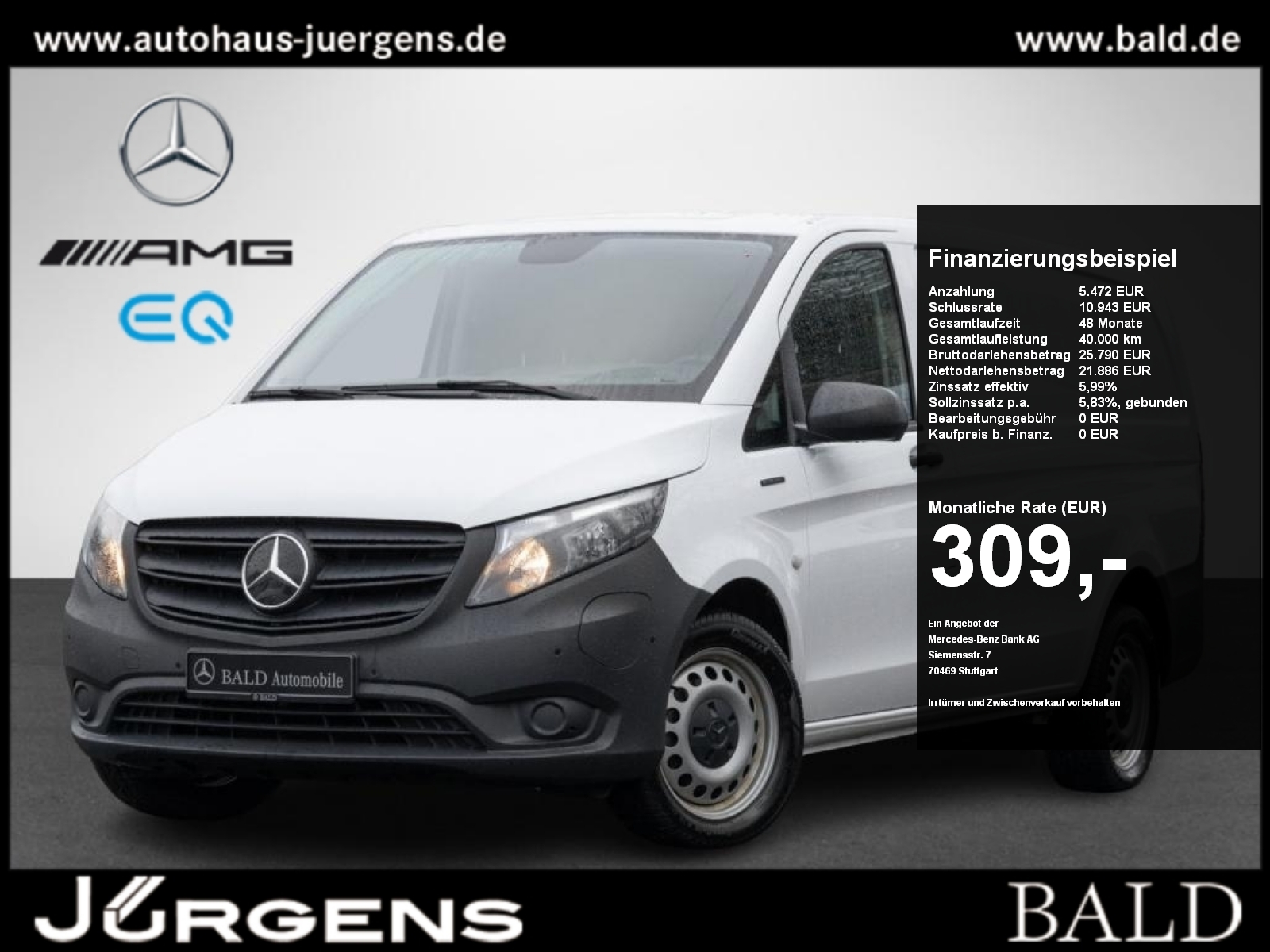 Mercedes-Benz eVito 112 KASTEN L 60kWh-BATTERIE