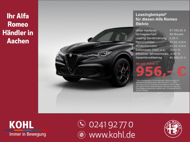 Stelvio Quadrifoglio Q4 2.9 V6 21-Zoll ACC Sperrdiff.