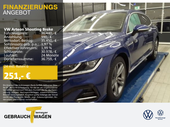 Volkswagen Arteon 2.0 TDI Shooting Brake R-LINE LM20 H K