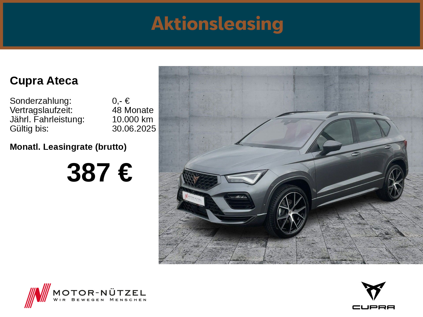 CUPRA Ateca 190PS el Heckkl TopView