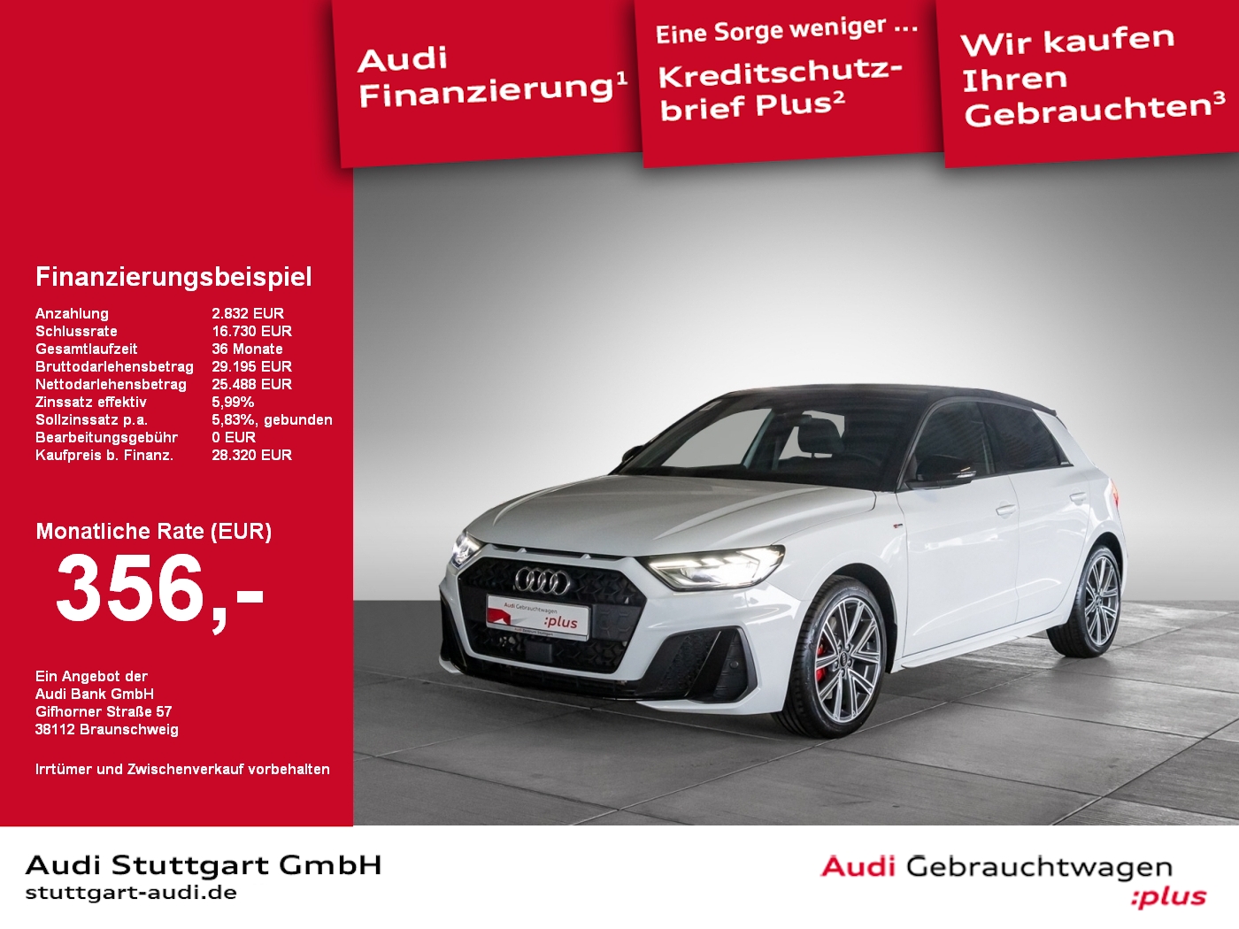 Audi A1 Sportback 30 TFSI S line VC Optik Paket