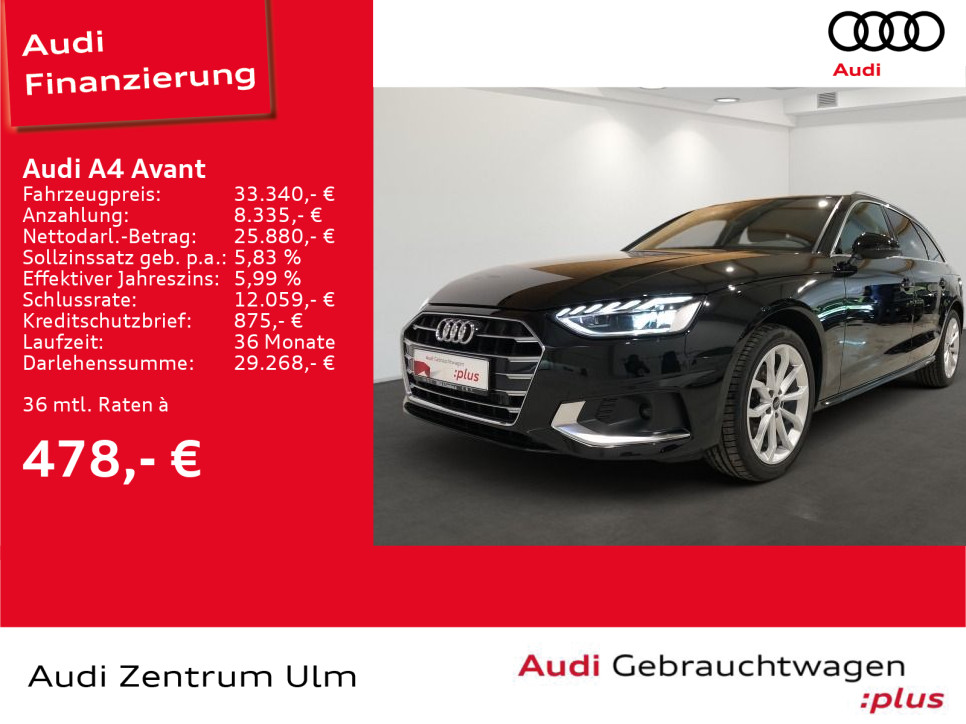 A4 Avant advanced 35 TDI S tronic AHK LED NAV+