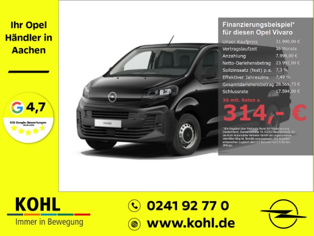 Opel Vivaro 2.0 Kasten L D 145PS Automatik Start-Stop