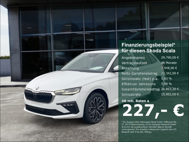 Skoda Scala 1.0 TSI Tour v h
