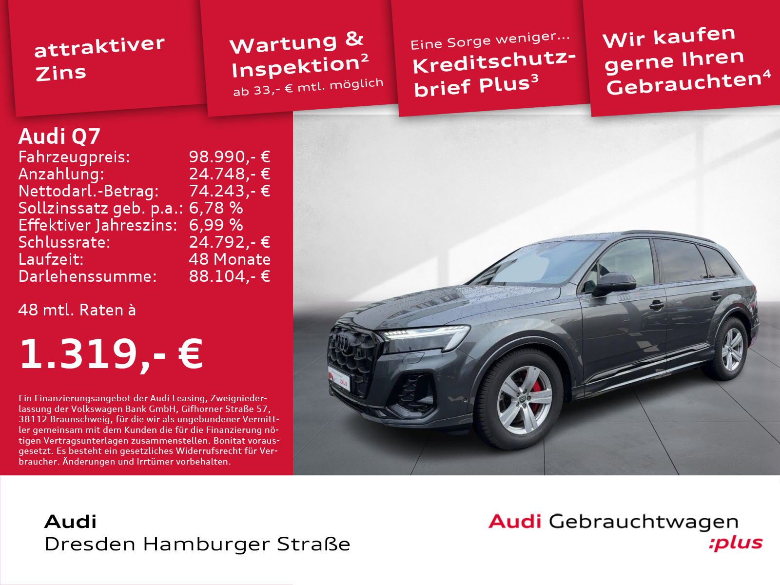 Q7 SUV S line 50 TDI quattro 210(28 6) kW(PS) tiptronic