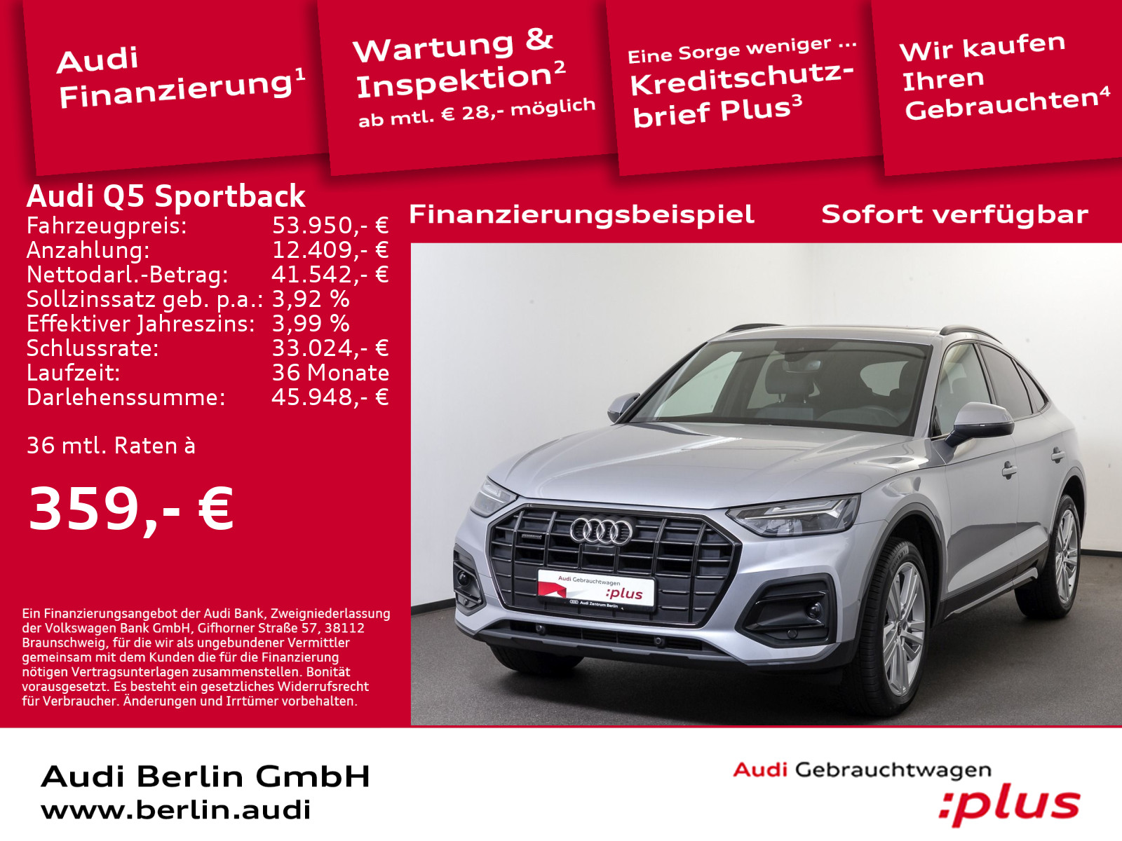 Audi Q5 Sportback advanced 45 TFSI qu